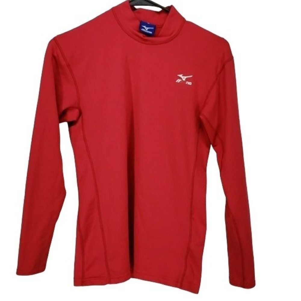 Mizuno Boys‎ Long Sleeve Red Athletic Shirt Thermal Size Medium
